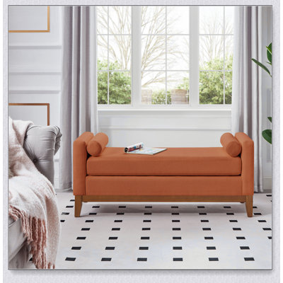 Grand repose-pieds rembourré en tissu Boucle avec coussins, banc de fenêtre rembourré confortable pour le salon et l'entrée
