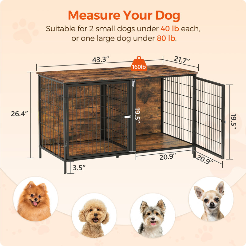 Dog Crate Furniture For 2 Dogs