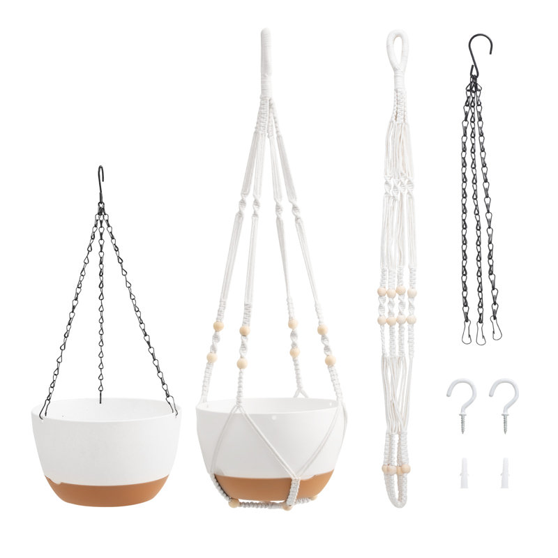 Hanging Planters 10 Inch Self-Watering Flower Pot Indoor & Outdoor