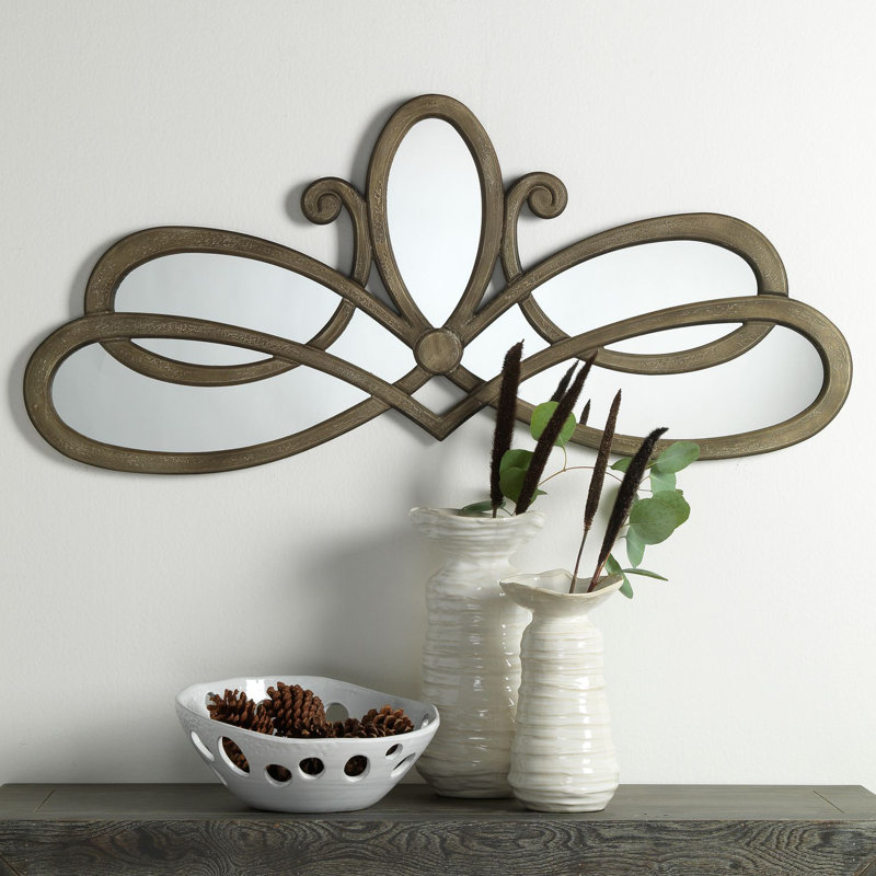 Flat Mirror, Distressed Gray