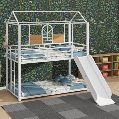 Reesa Kids Twin Over Twin Bunk Bed