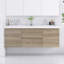 Meuble-lavabo mural 60 po avec double lavabo intégré en résine de pierre, 2 tiroirs, 2 armoires-129198627