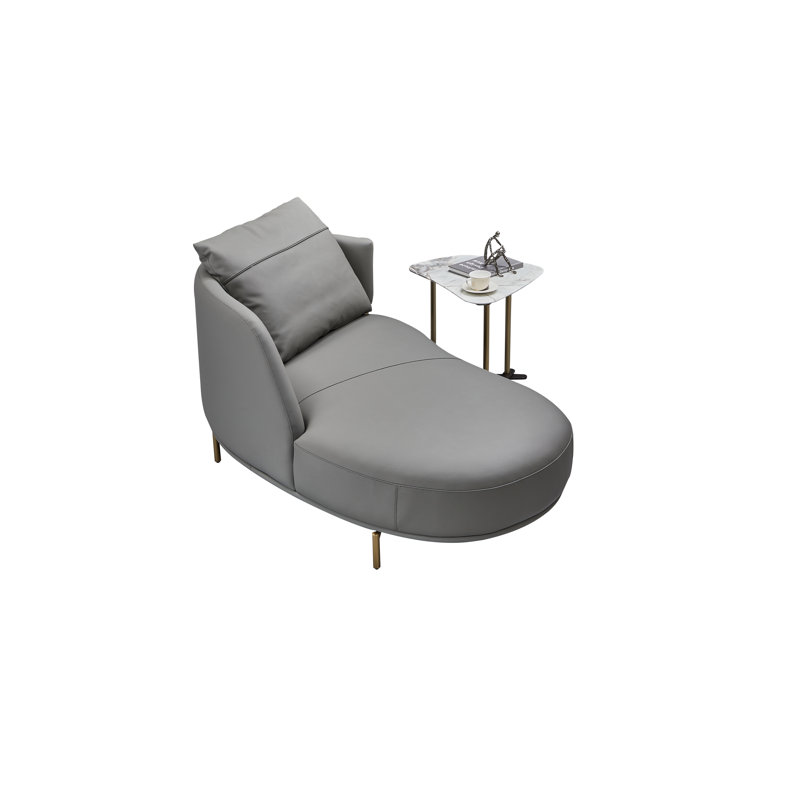 Chaise longue rembourrée Giovanne, Gris foncé