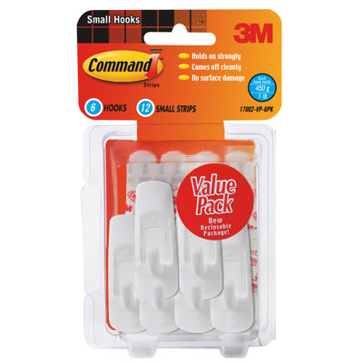 Small Command Hook Value Pack (6 Count)