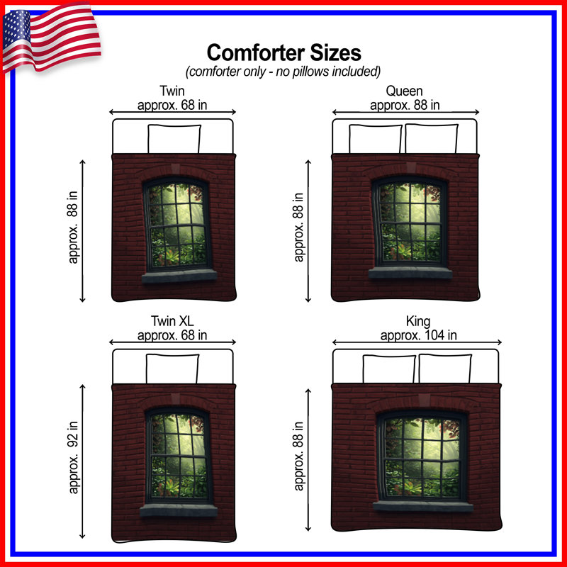 Brick Wall Window Comforter, King