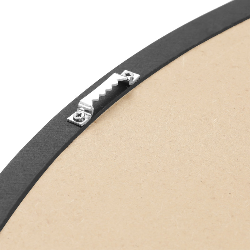 Tabatha Wood Round Mirror, Black, 102cm H x 102cm W