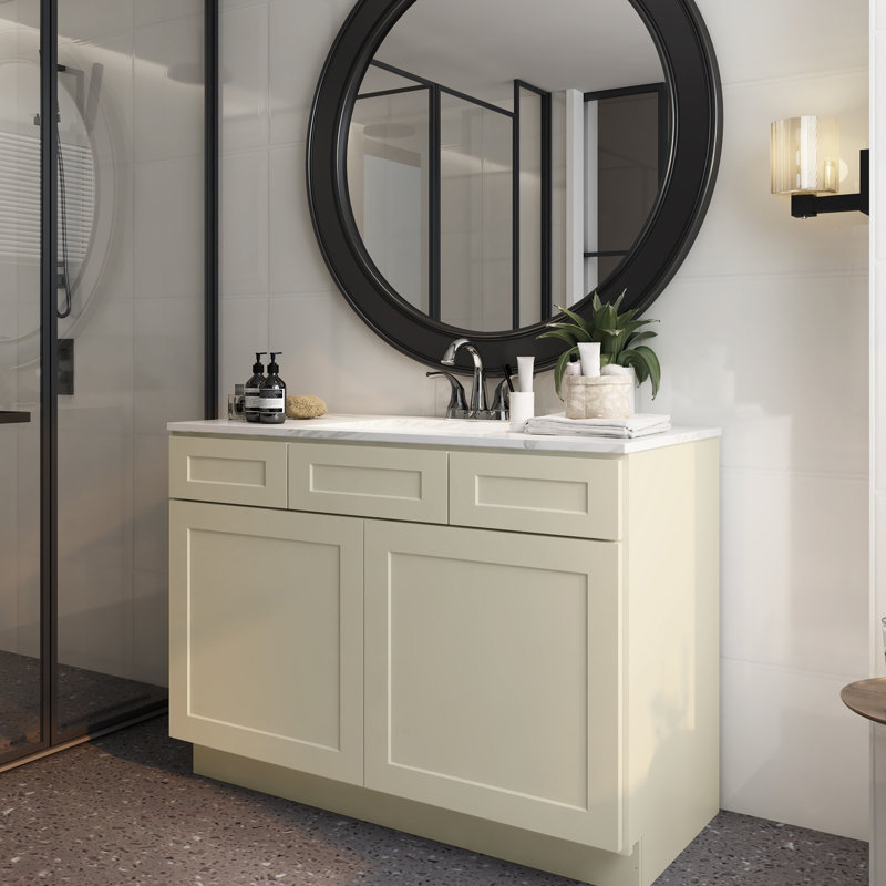 Armoire de base pour évier Homeibro, portes à fermeture douce, pour la salle de lavage, la salle de douche, la buanderie