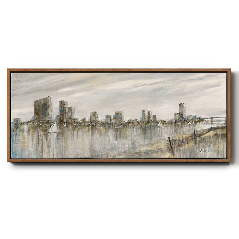 Toile encadrée Skyline, H 12 po x l 30 po