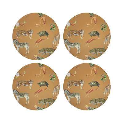 Exotix Vegan Leather Round Placemats