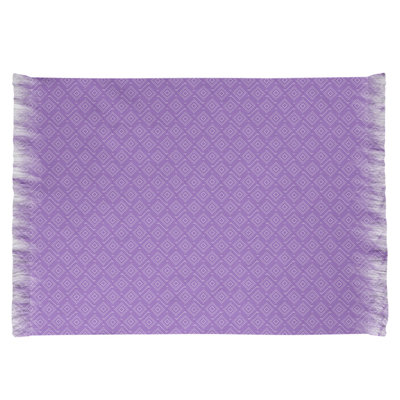 Tapis carré mauve à motif Mcguigan