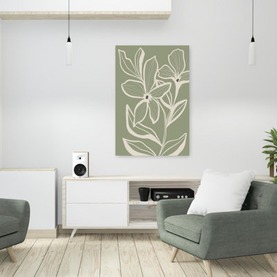 Contemporary Art Minimalist Modern Retro Flower Nature Art