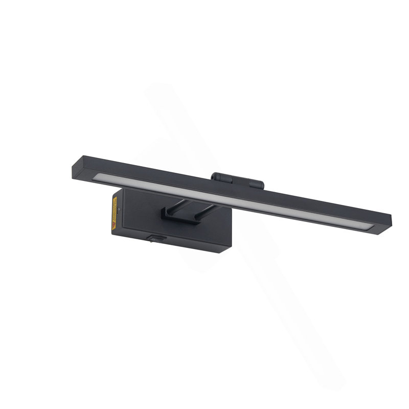 LED Picture Light, 16 Inch Battery Operated Wall Sconce, Adjustable Swing Arm Black Gallery Lighting for Paintings Display