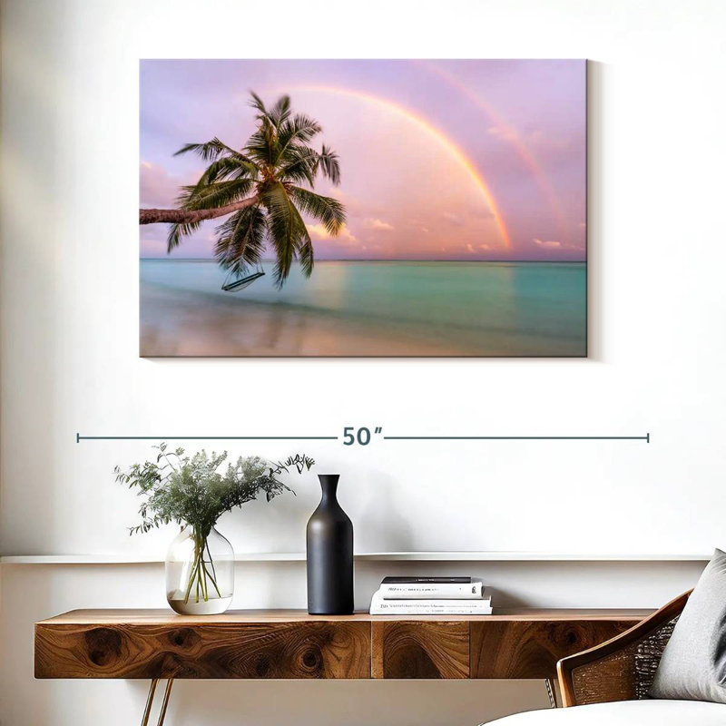 Gillard Maldives, coucher de soleil arc-en-ciel, H 26 po x l 39 po