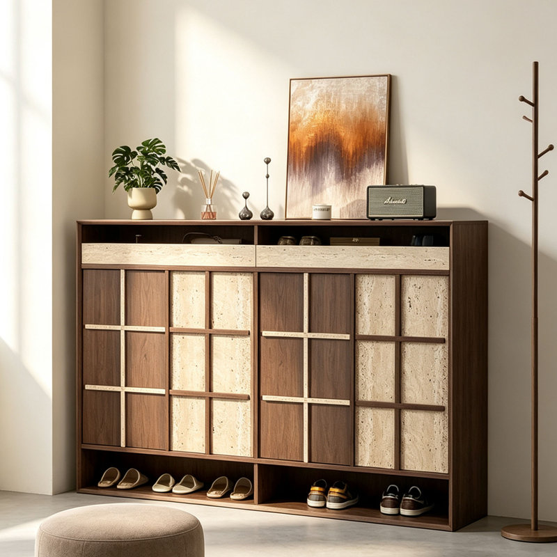 Armoire à chaussures créative de style italien, H 41,34 po x l 62,99 po x P 14,57 po
