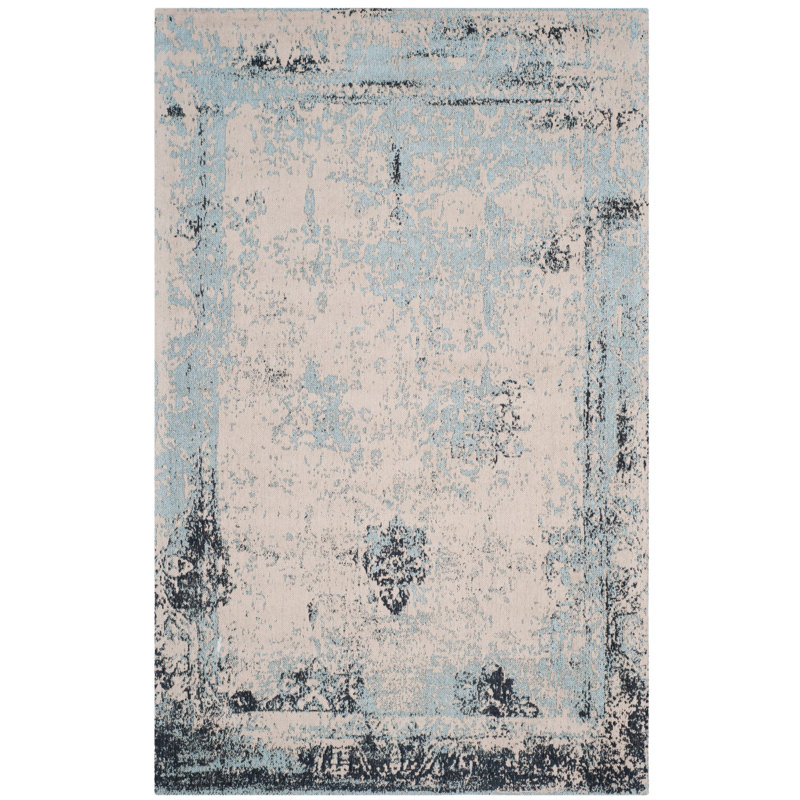 Tapis bleu Sarvis, Rectangle 6 pi 7 po x 9 pi 2 po