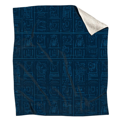 Egyptian Hieroglyphic Symbols Blankets
