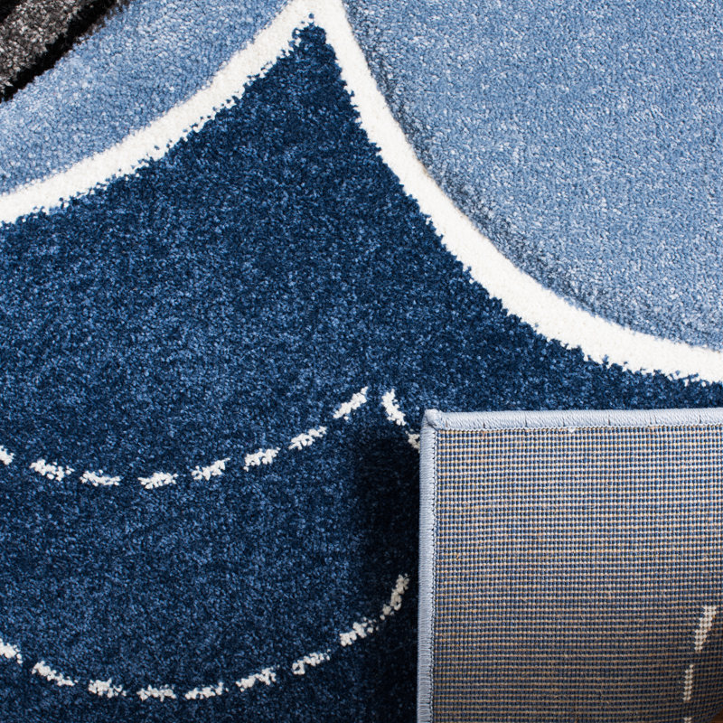 Glantz Animal Print Blue Area Rug, Rectangle 5'3" x 7'6"