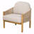 Outdoor Patio Club Chair, Wooden Rope With Beige Cushion-1823794276-1823794265