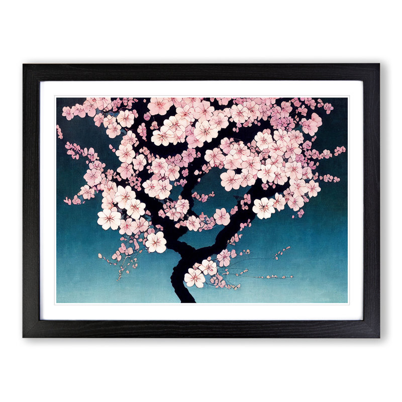 Unbelievable Cherry Blossom Tree Flowers - Framed Print, Black, 25cm H x 34cm W x 2cm D