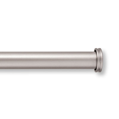 Mode Outdoor Collection 1 1/8 in Diameter Curtain Rod Set with End Cap Finials and Steel Wall Mounted Adjustable Rod