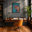 Tiger's Gaze Modern - Framed Print-1970748817-1970748821