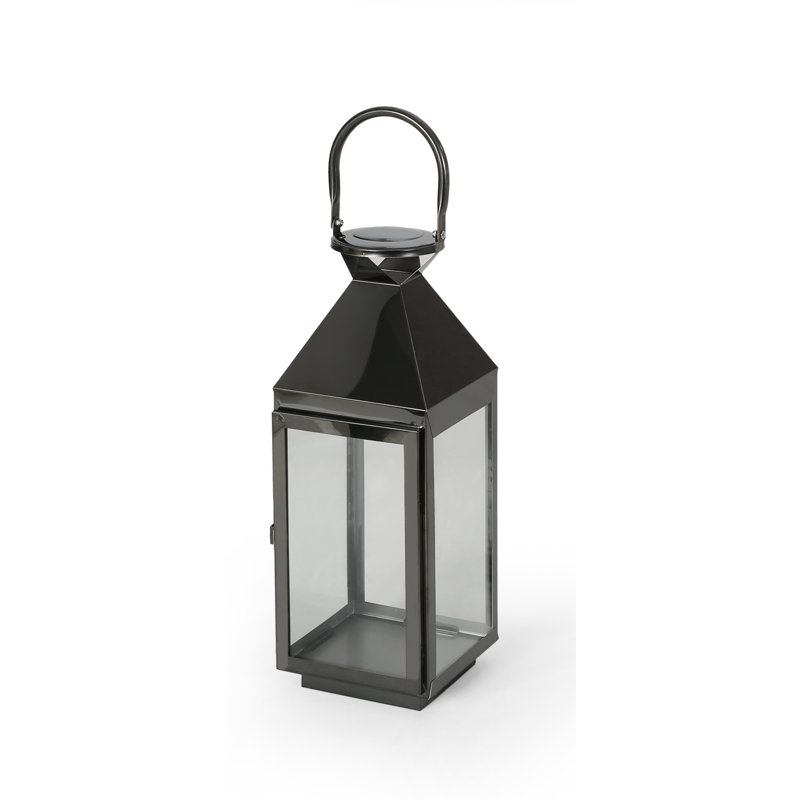 Lanterne moderne en acier inoxydable, Noir