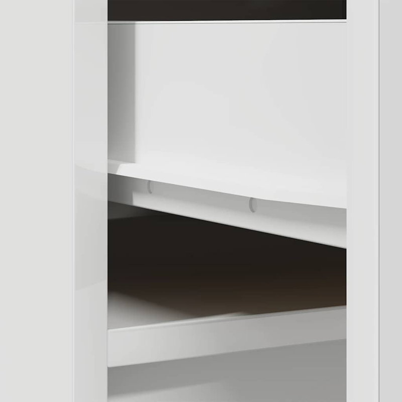 Highboard 37.5X35x180 Cm Engineered Wood, White