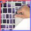 Tapis de bain mauve rectangulaire en mosaïque-1827823483