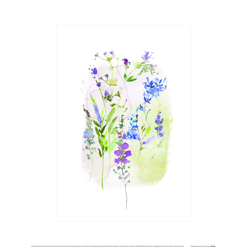 Tiny Floral 1 Piece Painting, 40cm H x 30cm W x 0.1cm D