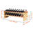 18 Bottle Stackable Modular Wine Rack Bamboo Wood Display Shelf 2-Tier