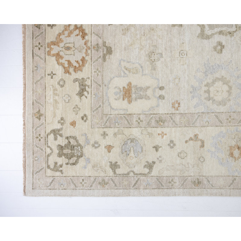 Hand Knotted Wool Oriental Area Rug, Rectangle 12' x 15'