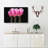 Row Of Pink Tulips In Abstract - Wrapped Canvas Print-55340286