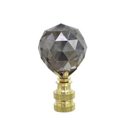 Amber Faceted Crystal Lamp Finial