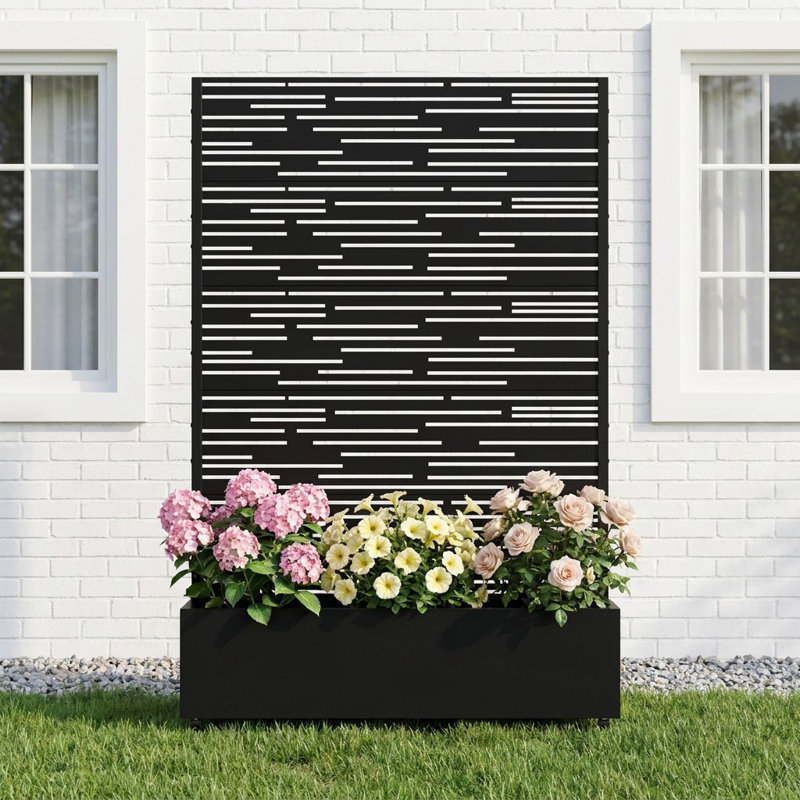 Planter Box, 185cm H x 120cm W x 40cm D, Black