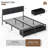 Upholstered Bed Frame with 2 Storage Drawers, Modern Queen Platform Bed with Charging Station & LED Light, No Spring Box Needed-558761422
