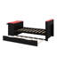 Lit convertible moderne avec lit gigogne auxiliaire, bureau ergonomique, lumière décorative à DEL et Interfaces USB intégrées-1855669293