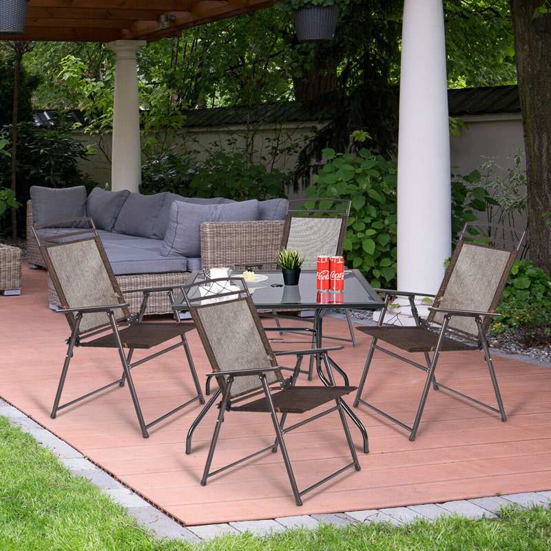 Chaise de patio pliante en tissu