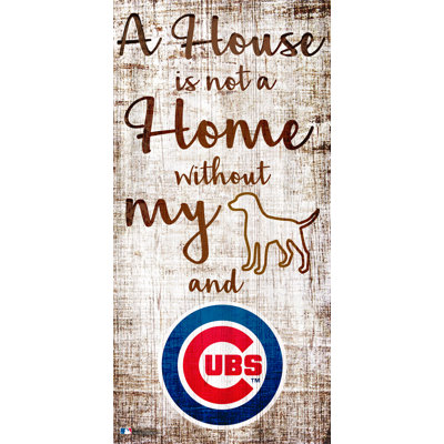 MLB Team «A House is Not a Home Sign», art textuel sur bois