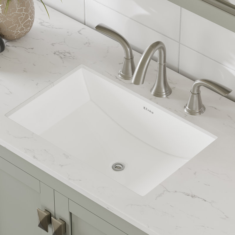 Aberdeen 54" Gray Solid Wood Bathroom Vanity with White Quartz Top