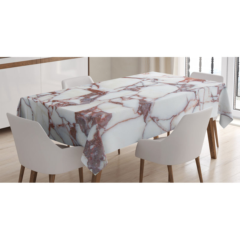 Marble Tablecloth, 70" L x 52" W