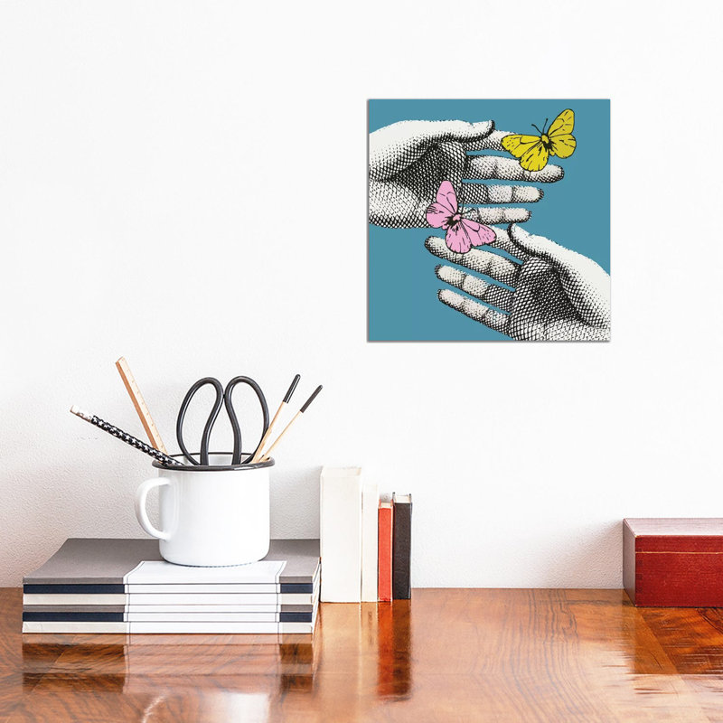 Butterflies by Art Mirano - Wrapped Canvas Painting, 30.48 cm H x 30.48 cm W