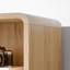 Bibliothèque 2 pièces H 71 po x l 32 po à 2 niveaux avec 2 portes, tablettes réglables et bords arrondis, grain de bois naturel-131238993