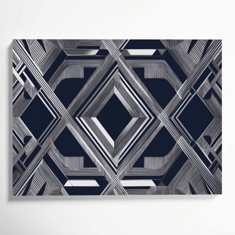 Op Art 77 Gray Canvas Wall Art