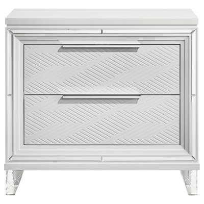 Esat 2-drawer Nightstand Bedside Table White