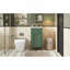 Meuble-lavabo de 40 cm (16 po) avec lavabo en céramique, meuble-lavabo simple autoportant avec porte à fermeture amortie, tablette réglable, style français, pieds robustes