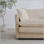 Fauteuil d'appoint moderne avec repose-pieds, fauteuil club en chenille et fauteuil de lecture, chenille beige