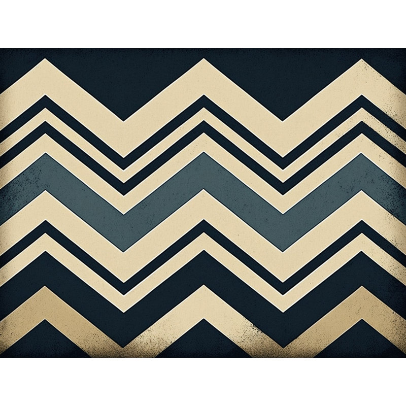 Chevron Comforter, Twin Comforter, Navy/Beige