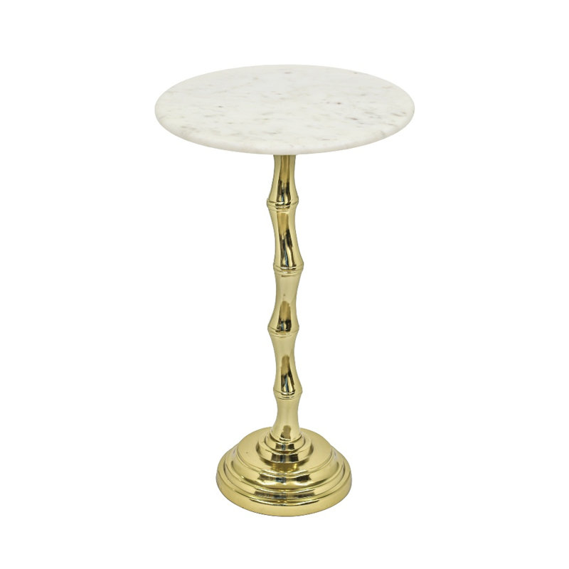 Table d'appoint moderne moderne, table de bout avec base en aluminium pour salon, chambre à coucher