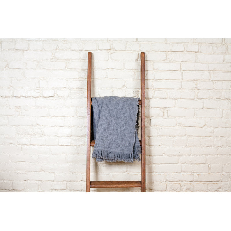 Knitted Throw Blanket, Silver
