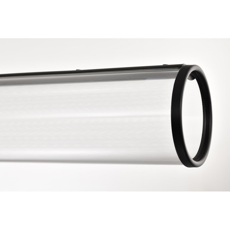 Bystrc - 43 Inch LED Island Pendant - Matte Black - Silk Screened Acrylic Lens